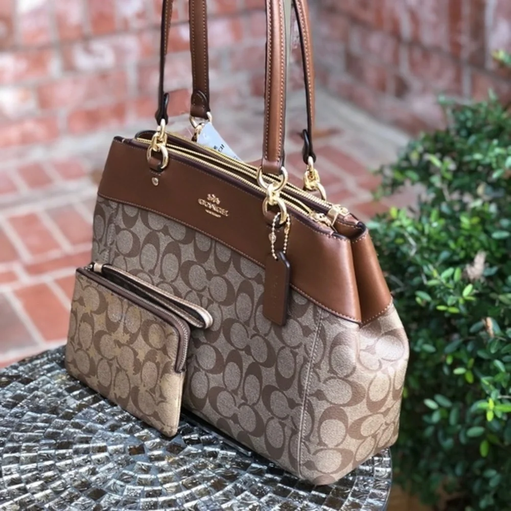 Coach Brooke Carryall Satchel In Khaki bag only